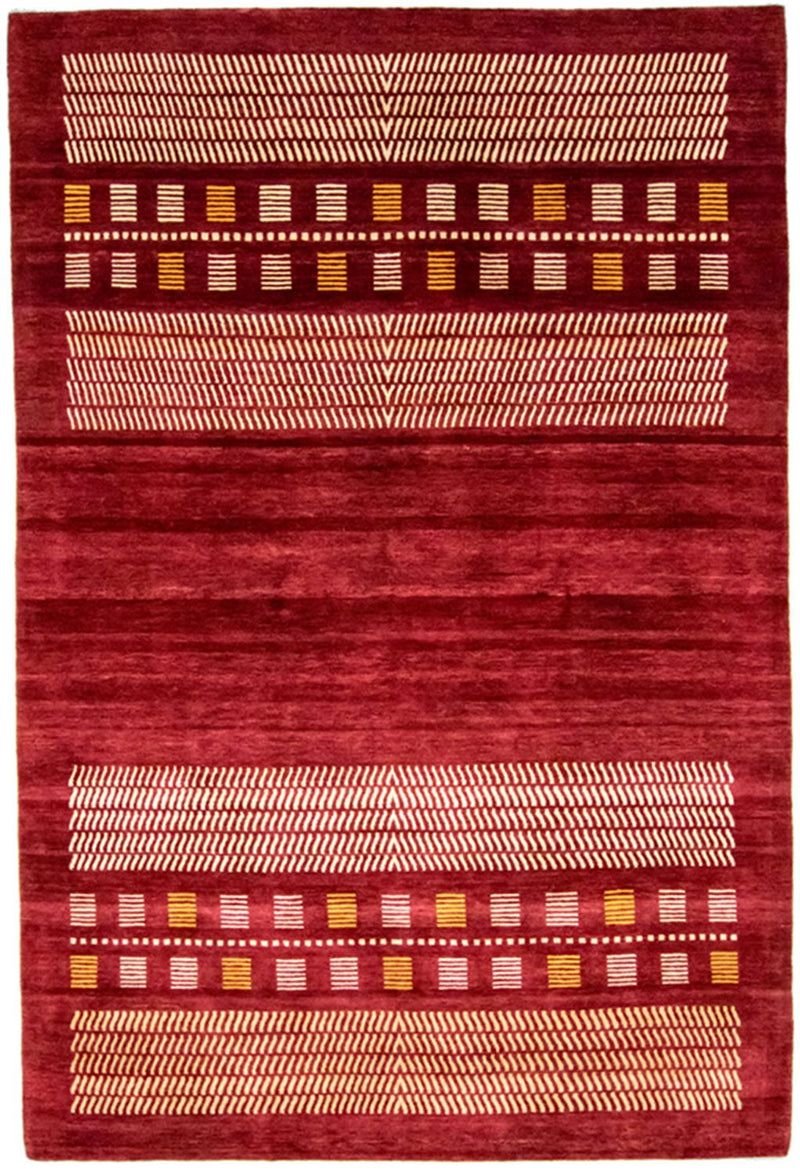 Gabbeh Tæppe - Loribaft Persisk - 300 x 198 cm - rød