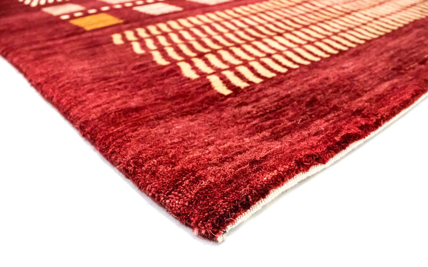 Gabbeh Tæppe - Loribaft Persisk - 300 x 198 cm - rød