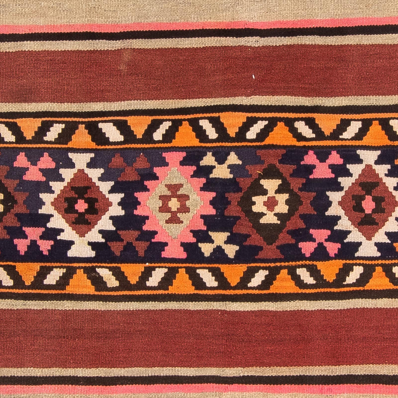 Løber Kelim-tæppe - gammelt - 360 x 140 cm - flerfarvet