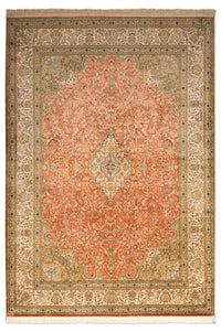 Silketæppe - Kashmir Silk - 244 x 168 cm - orange