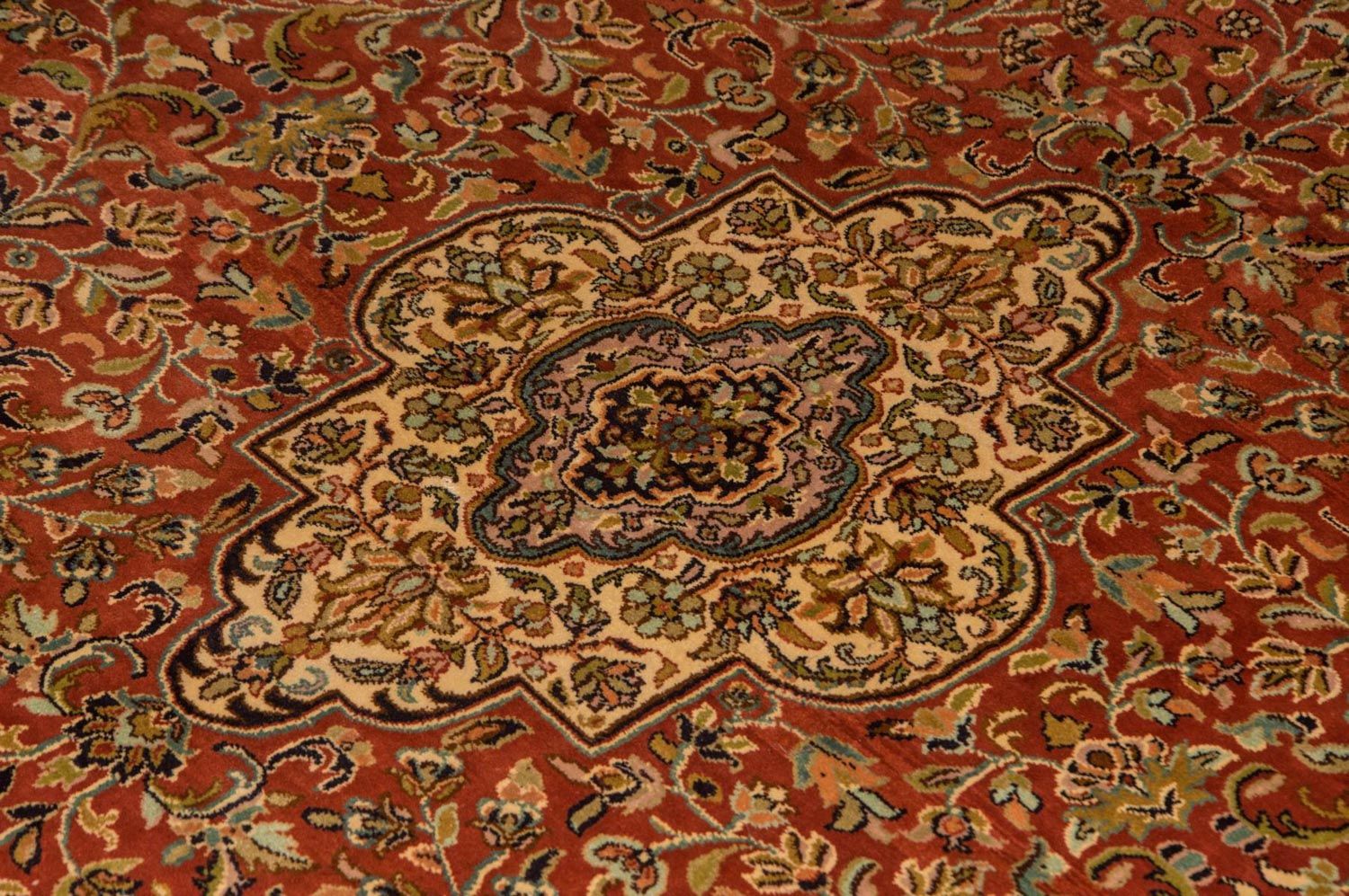 Silketæppe - Kashmir Silk - 244 x 168 cm - orange