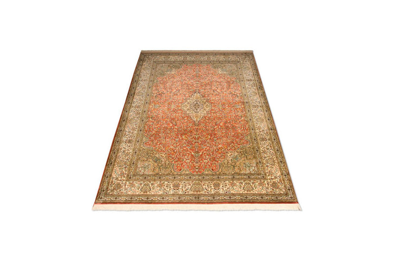 Silketæppe - Kashmir Silk - 244 x 168 cm - orange