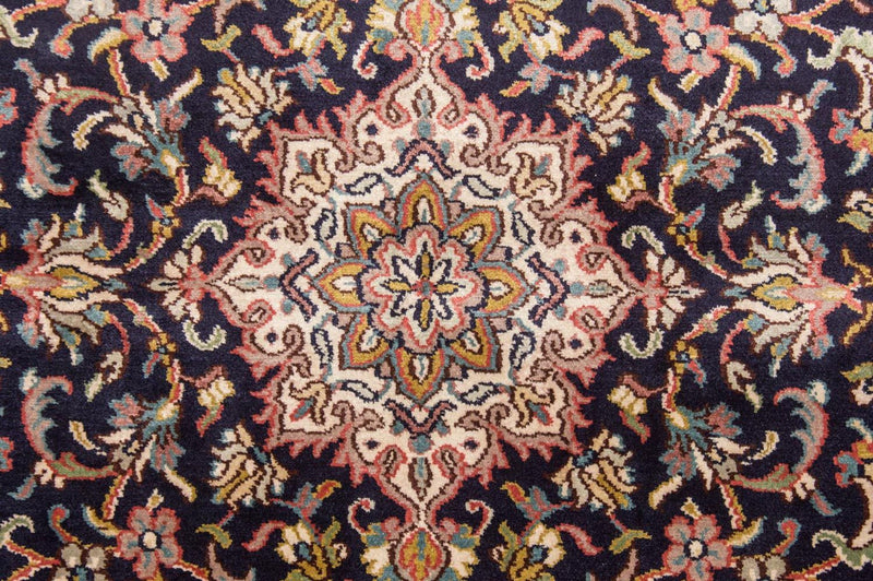Silketæppe - Kashmir Silk - 150 x 93 cm - mørkeblå