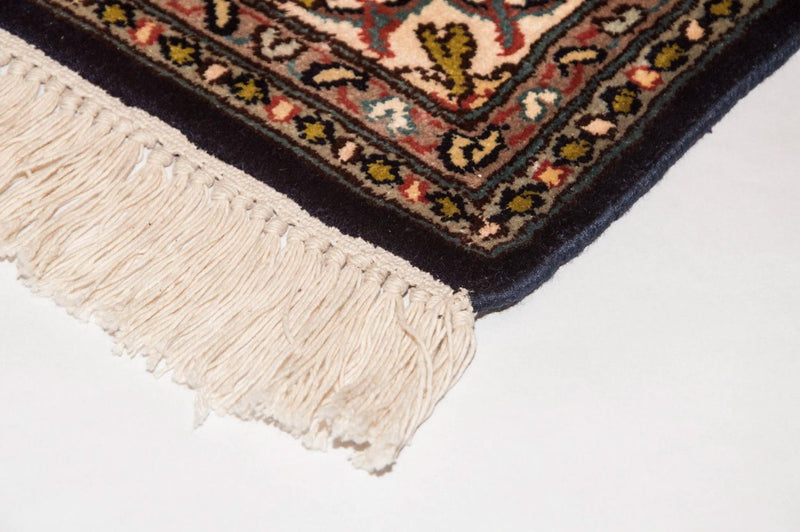 Silketæppe - Kashmir Silk - 150 x 93 cm - mørkeblå