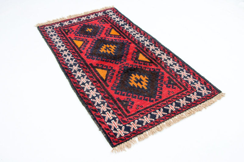 Baluch-tæppe - 136 x 76 cm - rød