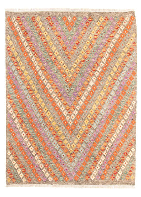Kelim Carpet - Splash - 200 x 155 cm - flerfarvet