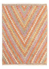 Kelim Carpet - Splash - 200 x 155 cm - flerfarvet