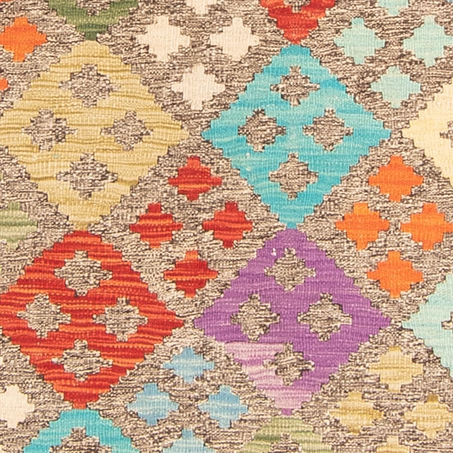Kelim Carpet - Splash - 206 x 155 cm - flerfarvet