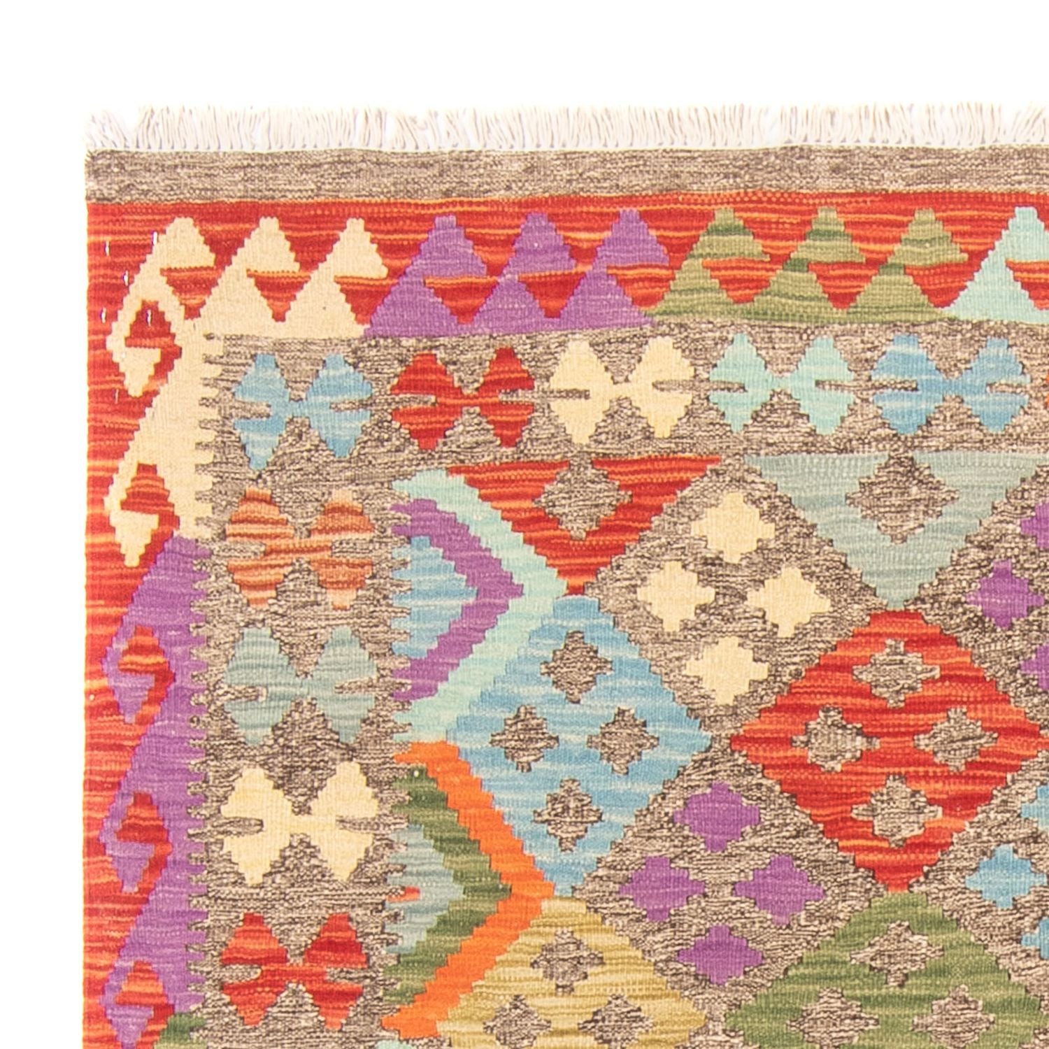 Kelim Carpet - Splash - 206 x 155 cm - flerfarvet