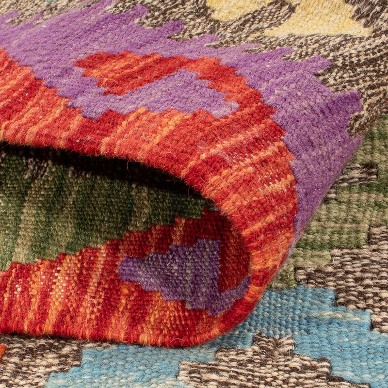 Kelim Carpet - Splash - 206 x 155 cm - flerfarvet