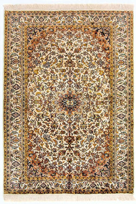 Silketæppe - Kashmir Silk - 149 x 89 cm - beige