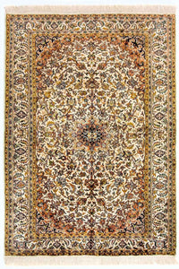 Silketæppe - Kashmir Silk - 149 x 89 cm - beige