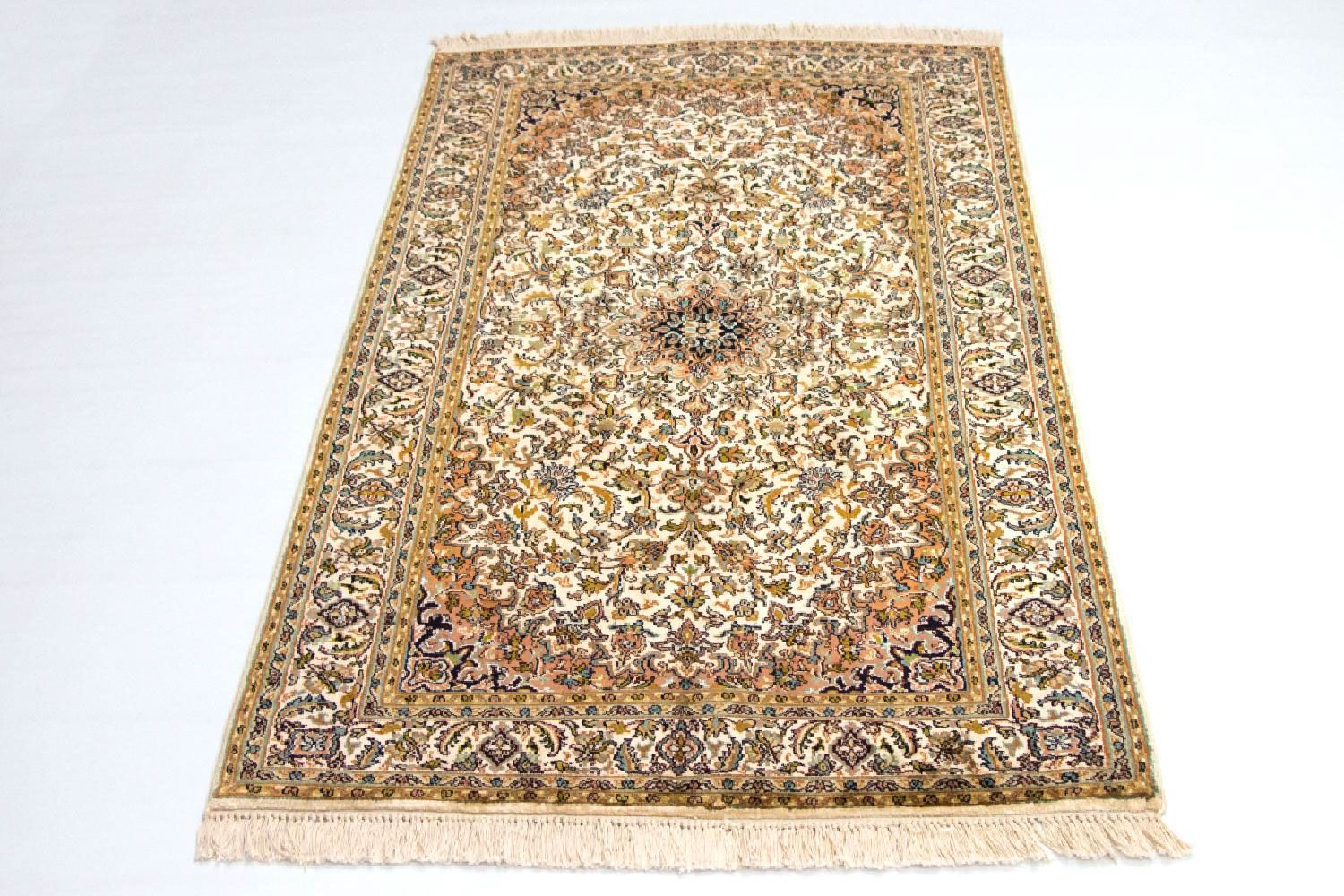 Silketæppe - Kashmir Silk - 149 x 89 cm - beige