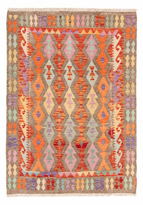 Kelim Carpet - Splash - 207 x 155 cm - flerfarvet