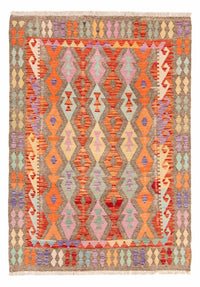 Kelim Carpet - Splash - 207 x 155 cm - flerfarvet