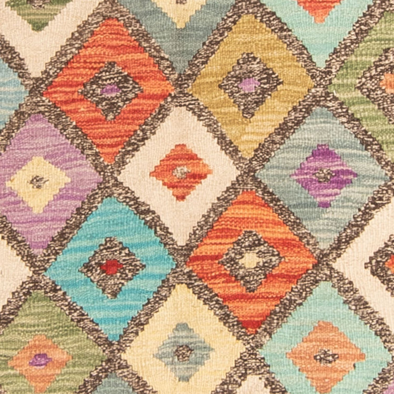 Kelim Carpet - Splash - 195 x 155 cm - flerfarvet