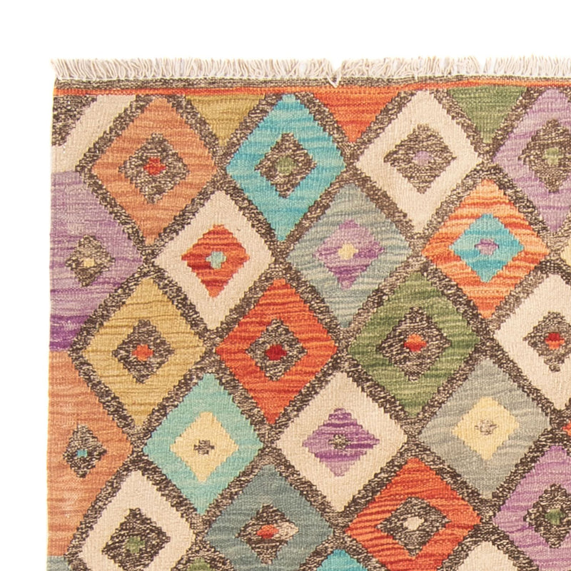 Kelim Carpet - Splash - 195 x 155 cm - flerfarvet