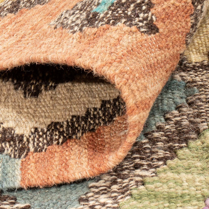 Kelim Carpet - Splash - 195 x 155 cm - flerfarvet