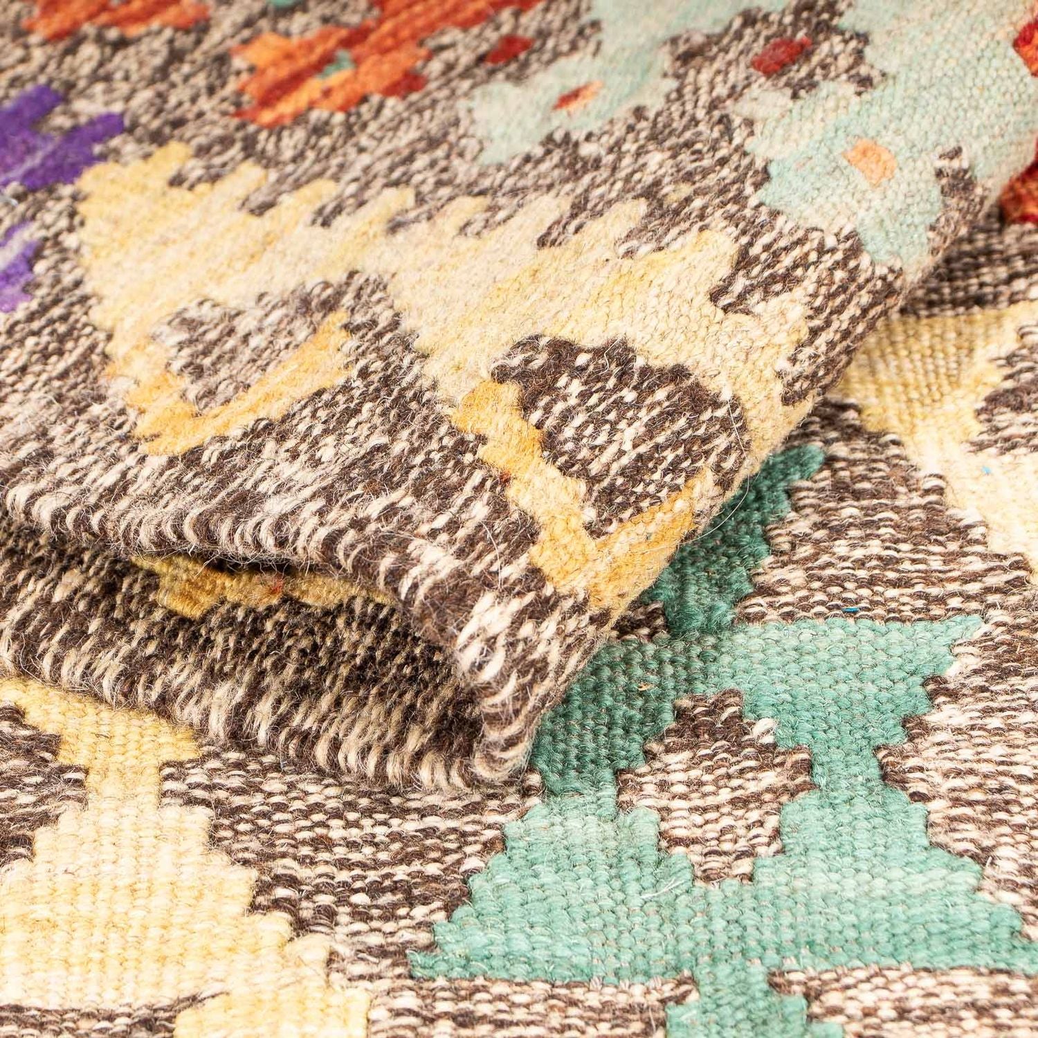 Kelim Carpet - Splash - 156 x 100 cm - flerfarvet