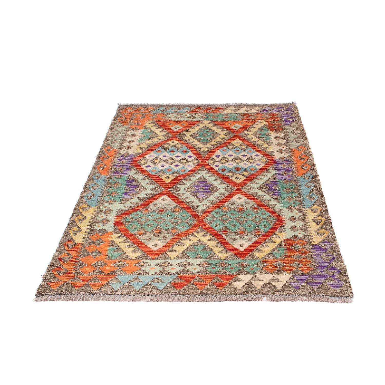 Kelim Carpet - Splash - 156 x 100 cm - flerfarvet