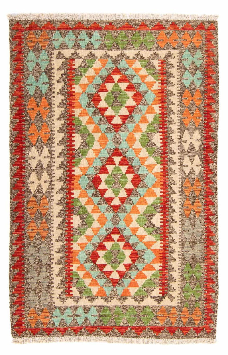 Kelim Carpet - Splash - 148 x 97 cm - flerfarvet