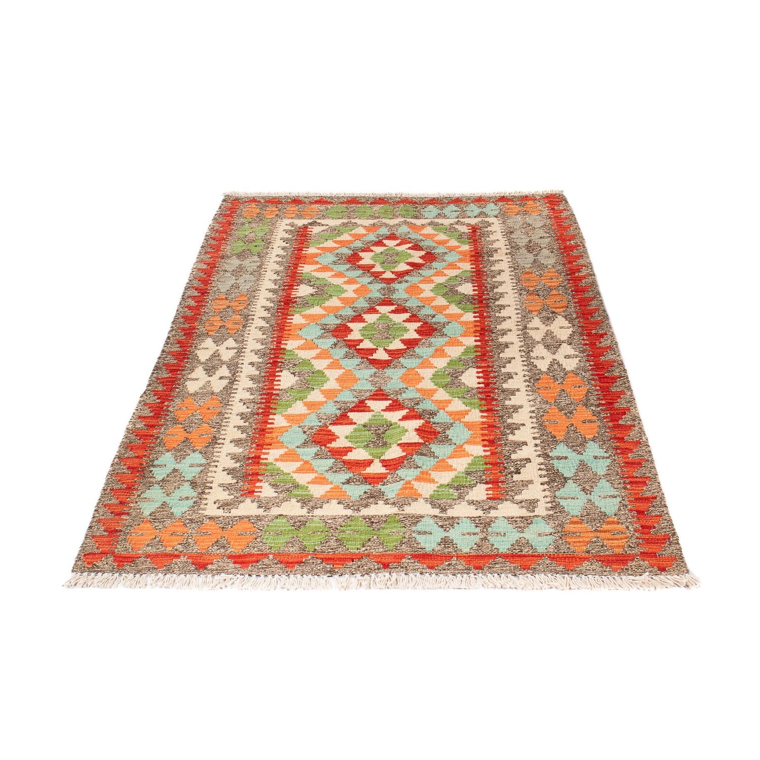 Kelim Carpet - Splash - 148 x 97 cm - flerfarvet
