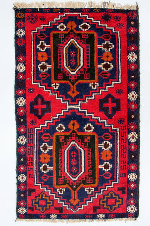 Baluch-tæppe - 135 x 78 cm - rød