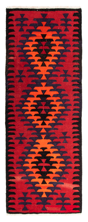 Løber Kelim-tæppe - gammelt - 320 x 120 cm - flerfarvet