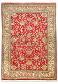 Silketæppe - Kashmir Silk - 214 x 150 cm - rød