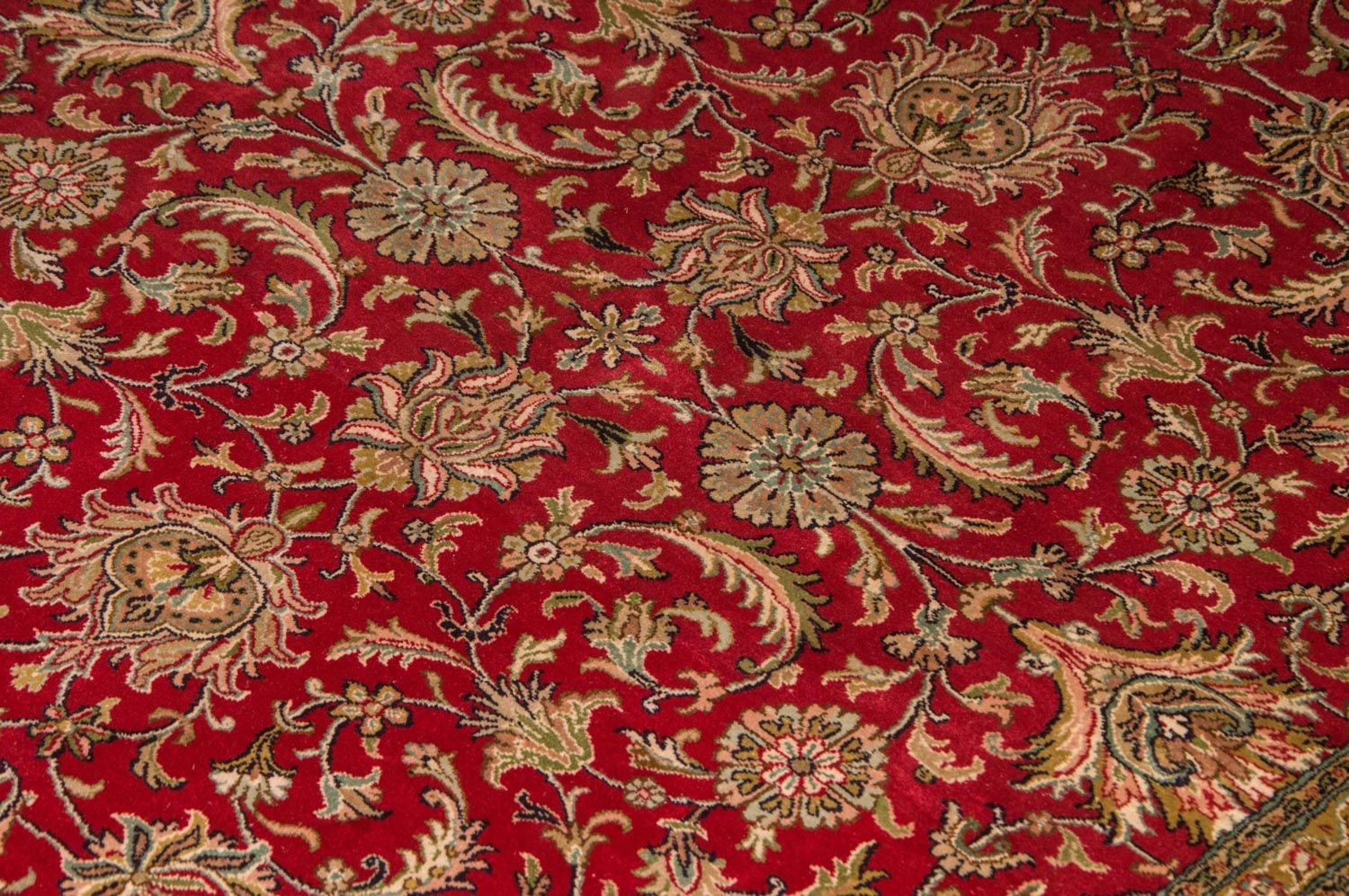 Silketæppe - Kashmir Silk - 214 x 150 cm - rød