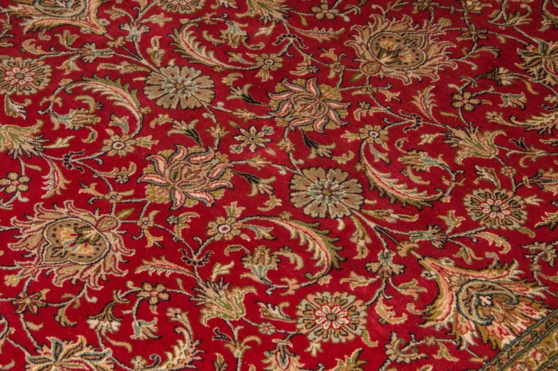 Silketæppe - Kashmir Silk - 214 x 150 cm - rød