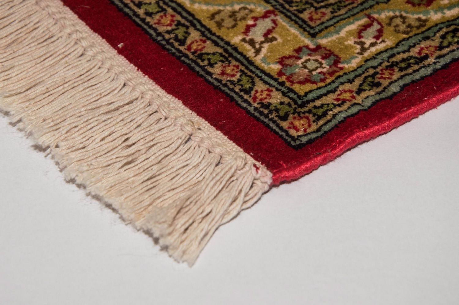 Silketæppe - Kashmir Silk - 214 x 150 cm - rød