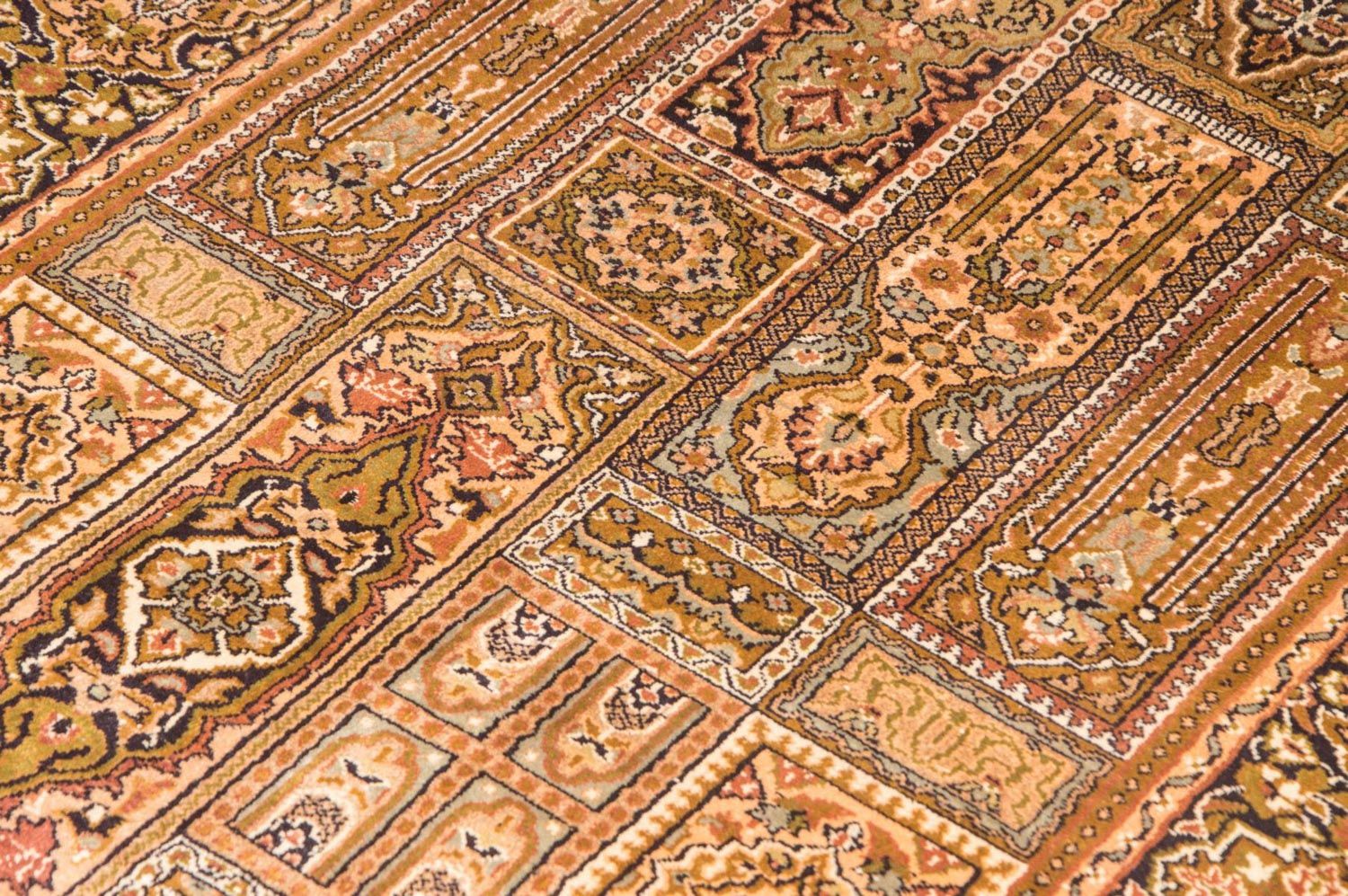 Silketæppe - Kashmir Silk - 158 x 93 cm - brun