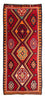 Løber Kelim-tæppe - gammelt - 350 x 135 cm - flerfarvet