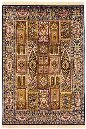 Silketæppe - Kashmir Silk - 157 x 93 cm - flerfarvet