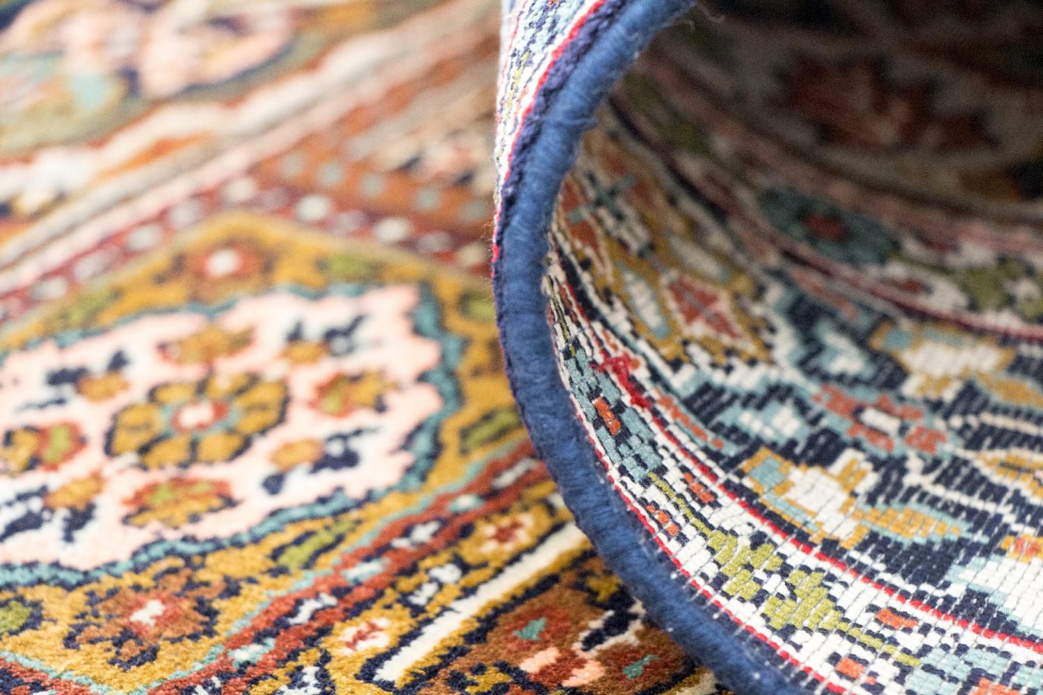 Silketæppe - Kashmir Silk - 157 x 93 cm - flerfarvet