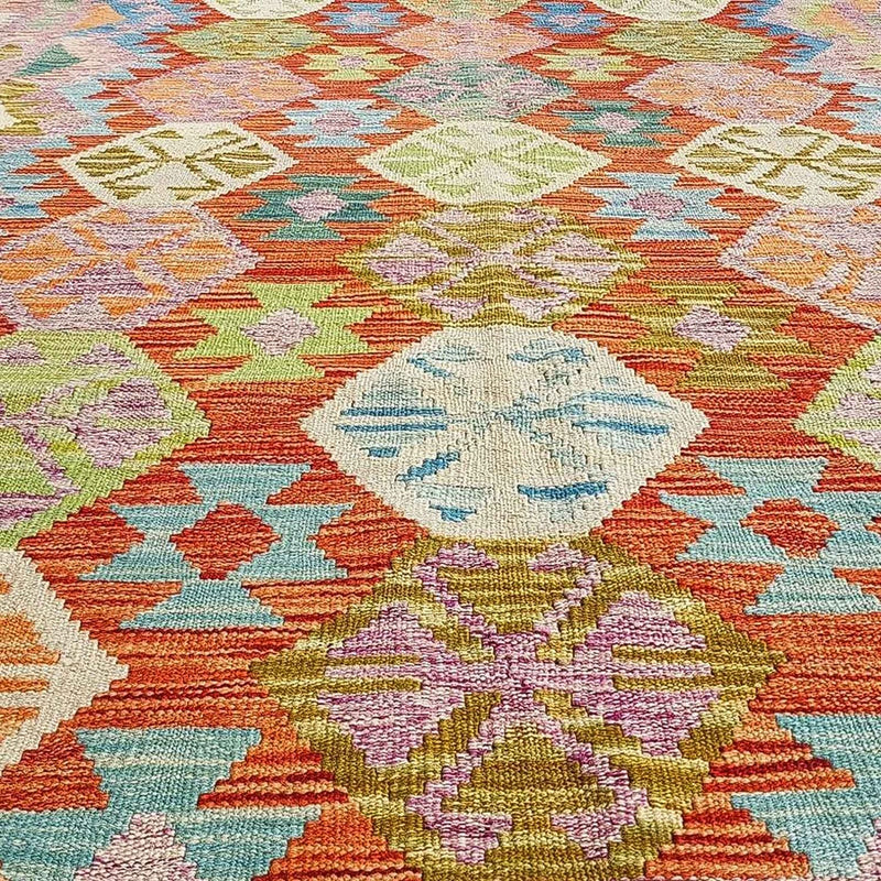 Kelim Carpet - Splash - 300 x 206 cm - flerfarvet