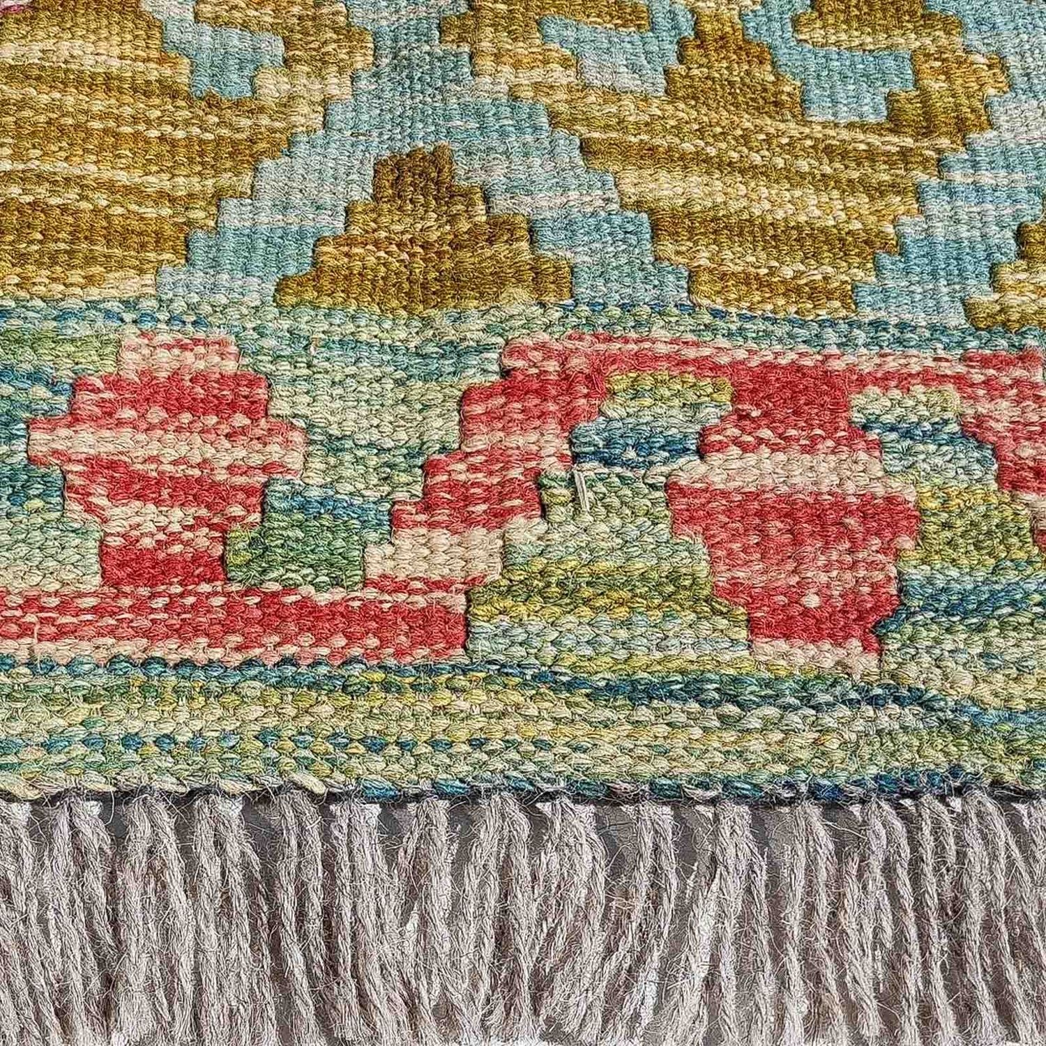 Kelim Carpet - Splash - 300 x 206 cm - flerfarvet