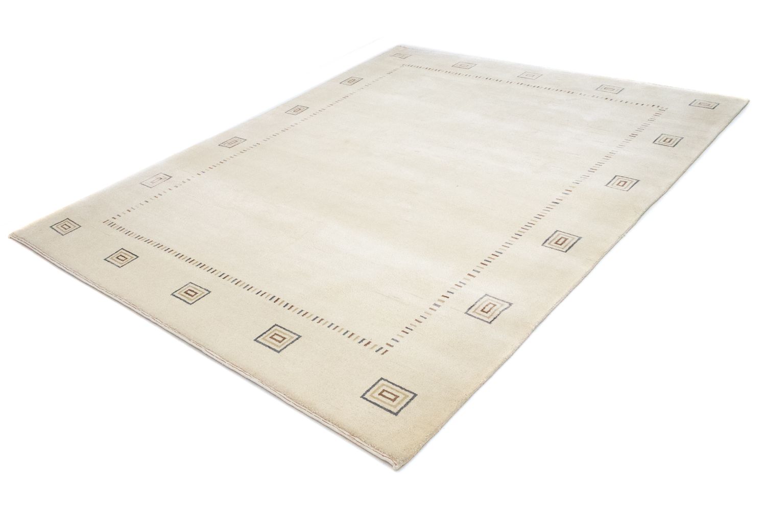 Gabbeh Tæppe - Loribaft Persisk - 246 x 192 cm - beige