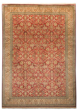 Silketæppe - Kashmir Silk - 311 x 211 cm - rød