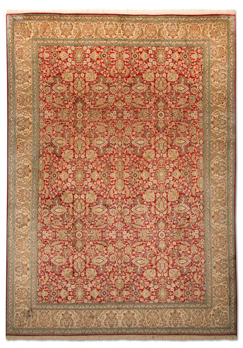 Silketæppe - Kashmir Silk - 311 x 211 cm - rød