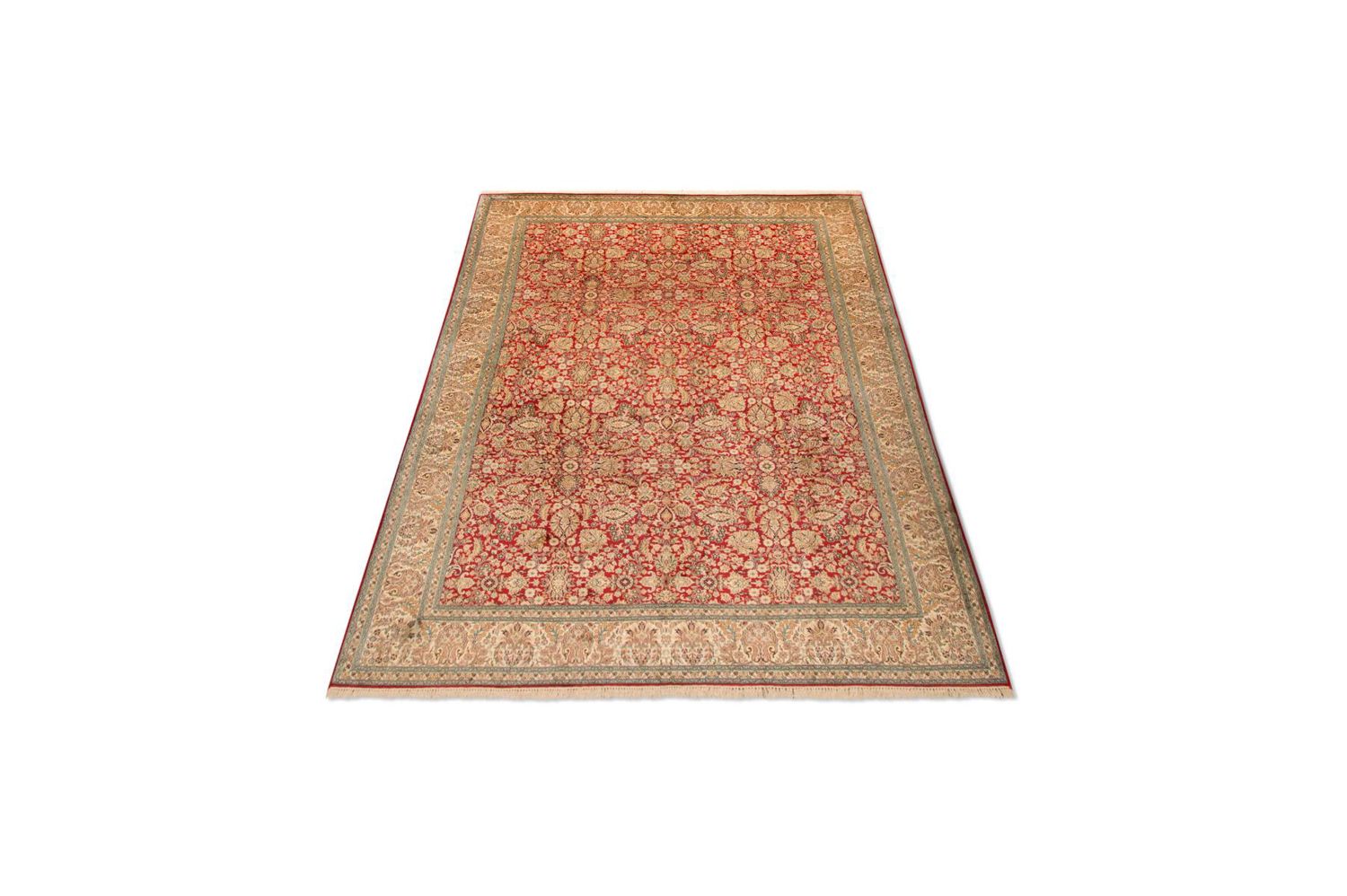 Silketæppe - Kashmir Silk - 311 x 211 cm - rød
