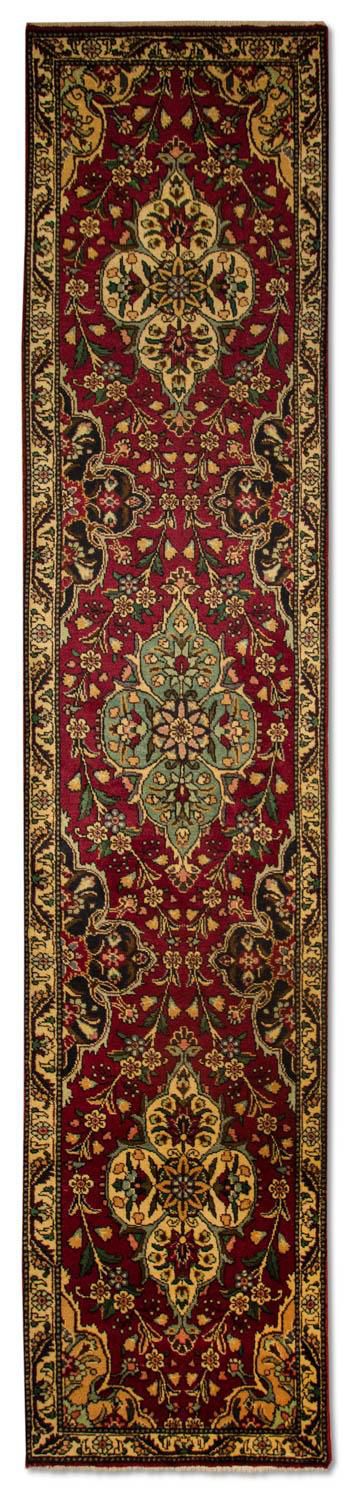 Løber Persisk tæppe - Tabriz - 385 x 73 cm - rød