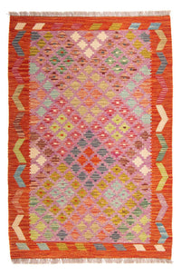Kelim Carpet - Splash - 147 x 101 cm - flerfarvet