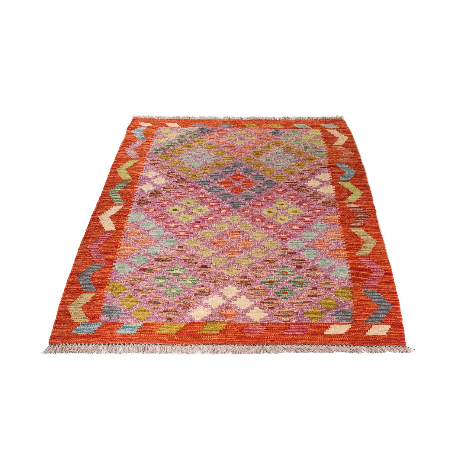 Kelim Carpet - Splash - 147 x 101 cm - flerfarvet