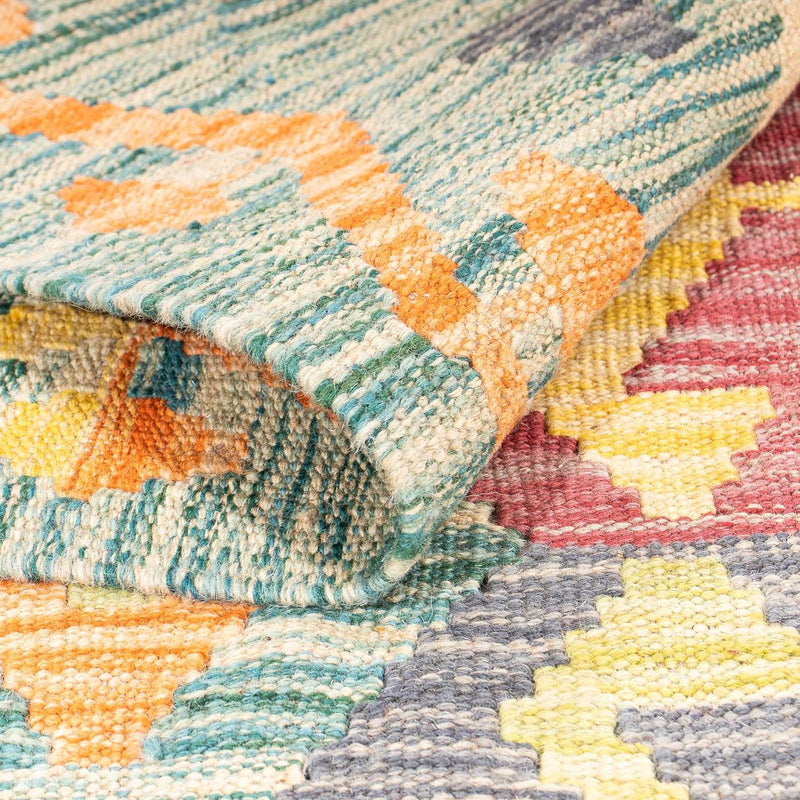 Kelim Carpet - Splash - 154 x 102 cm - flerfarvet