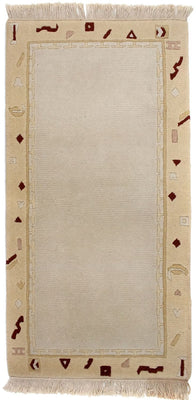 Nepal Tæppe - 140 x 70 cm - beige
