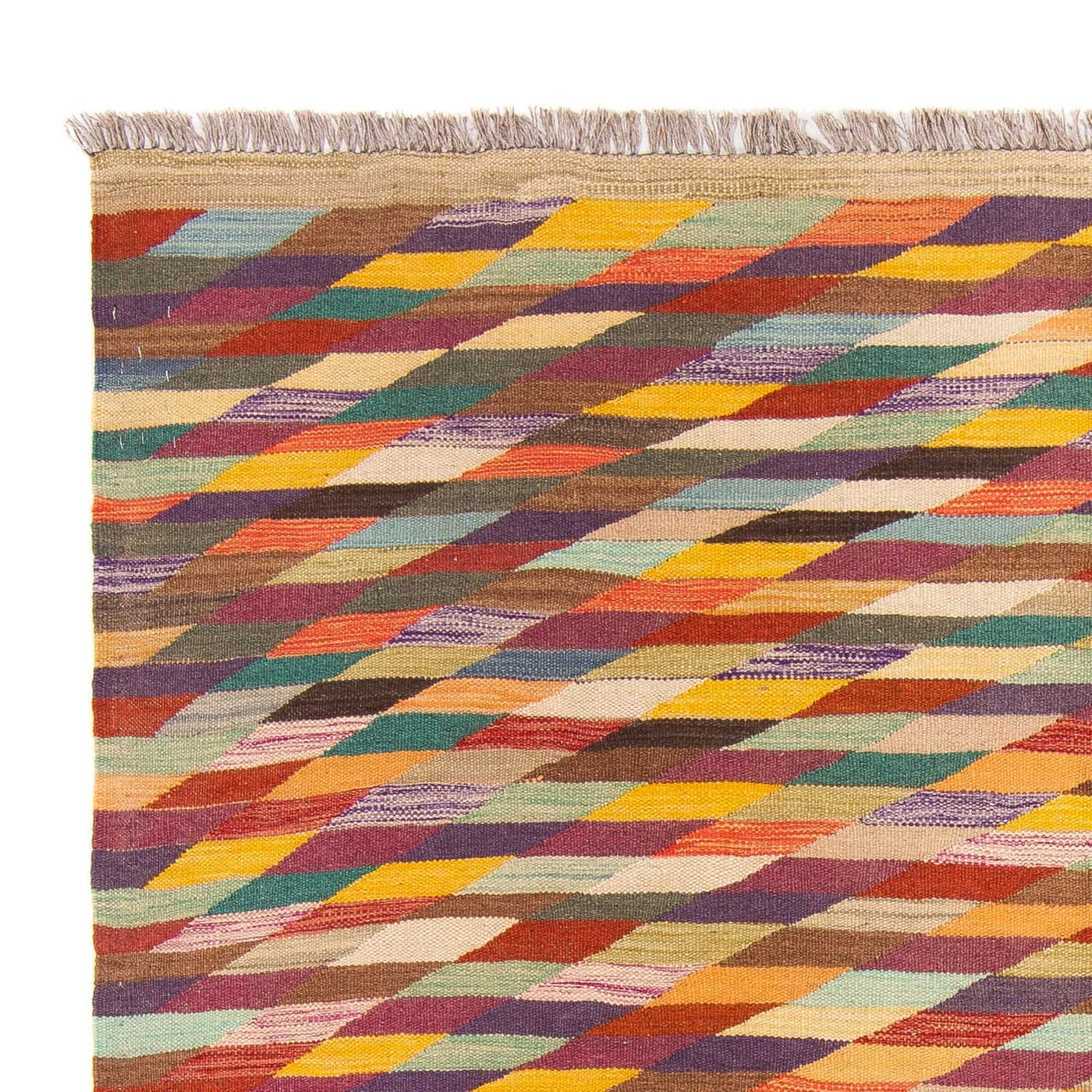 Moderne kilim Tæppe 215x166cm - Uldtæppe