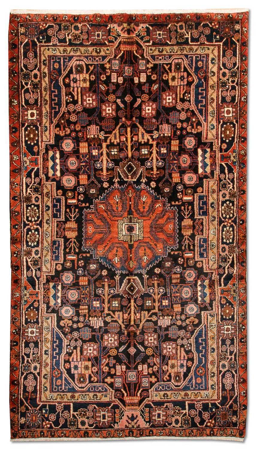 Persisk tæppe - Nomadisk - 318 x 157 cm - mørkeblå