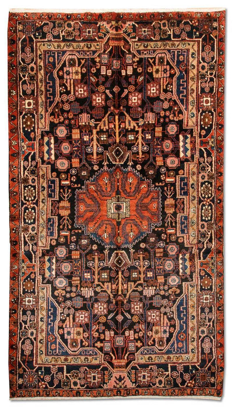 Persisk tæppe - Nomadisk - 318 x 157 cm - mørkeblå